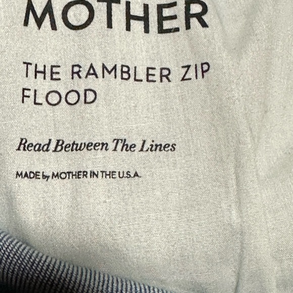 MOTHER The Rambler Zip Flood Read Between the Lines Size 29 - Picture 7 of 9